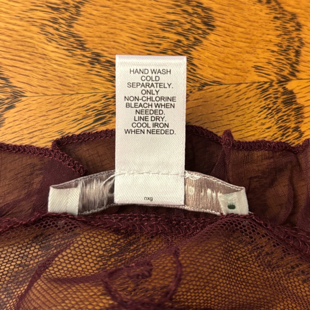 Cato - Maroon Sheer Ruffle Top - Picture 10 of 10